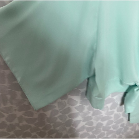 Amanda Uprichard Mint Wide Sleeve Side Tie Top - Picture 5 of 7